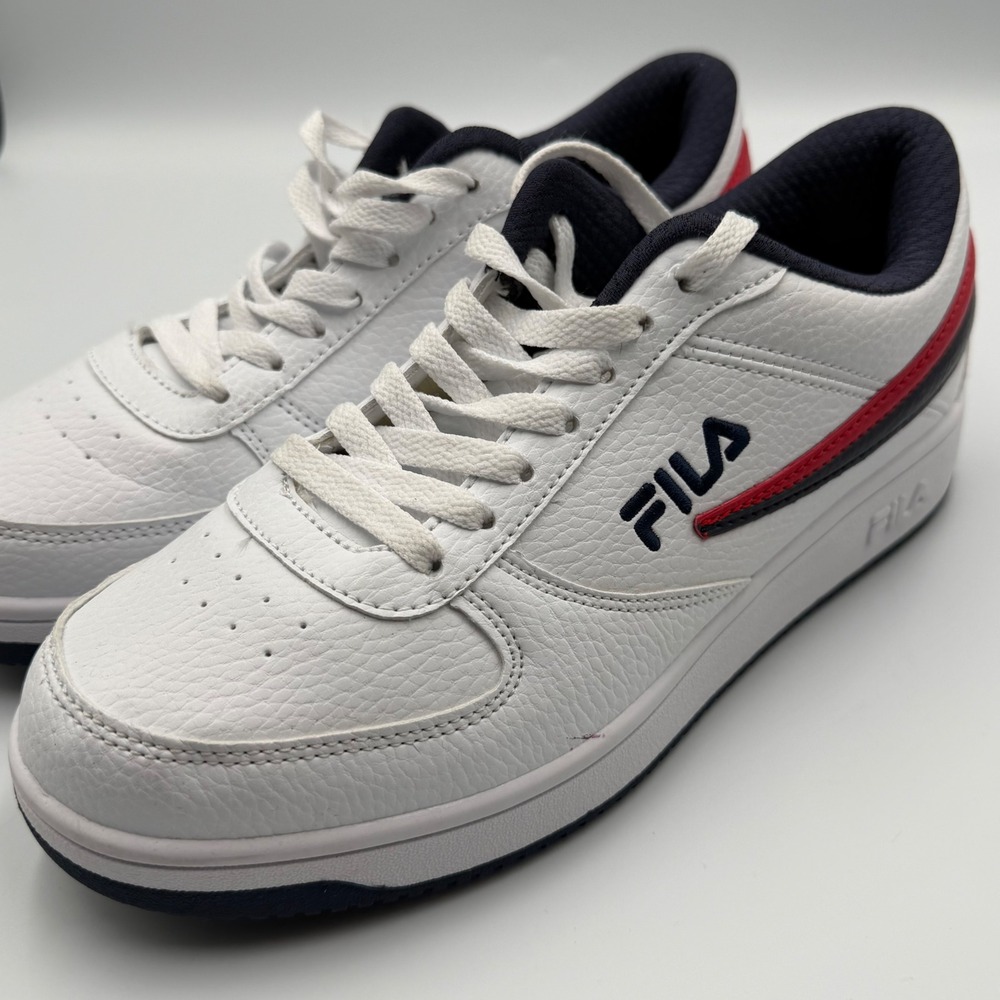 Fila Panache Womens Sneakers White Red Low Top Lace Up Athletic Shoes Size 7.5